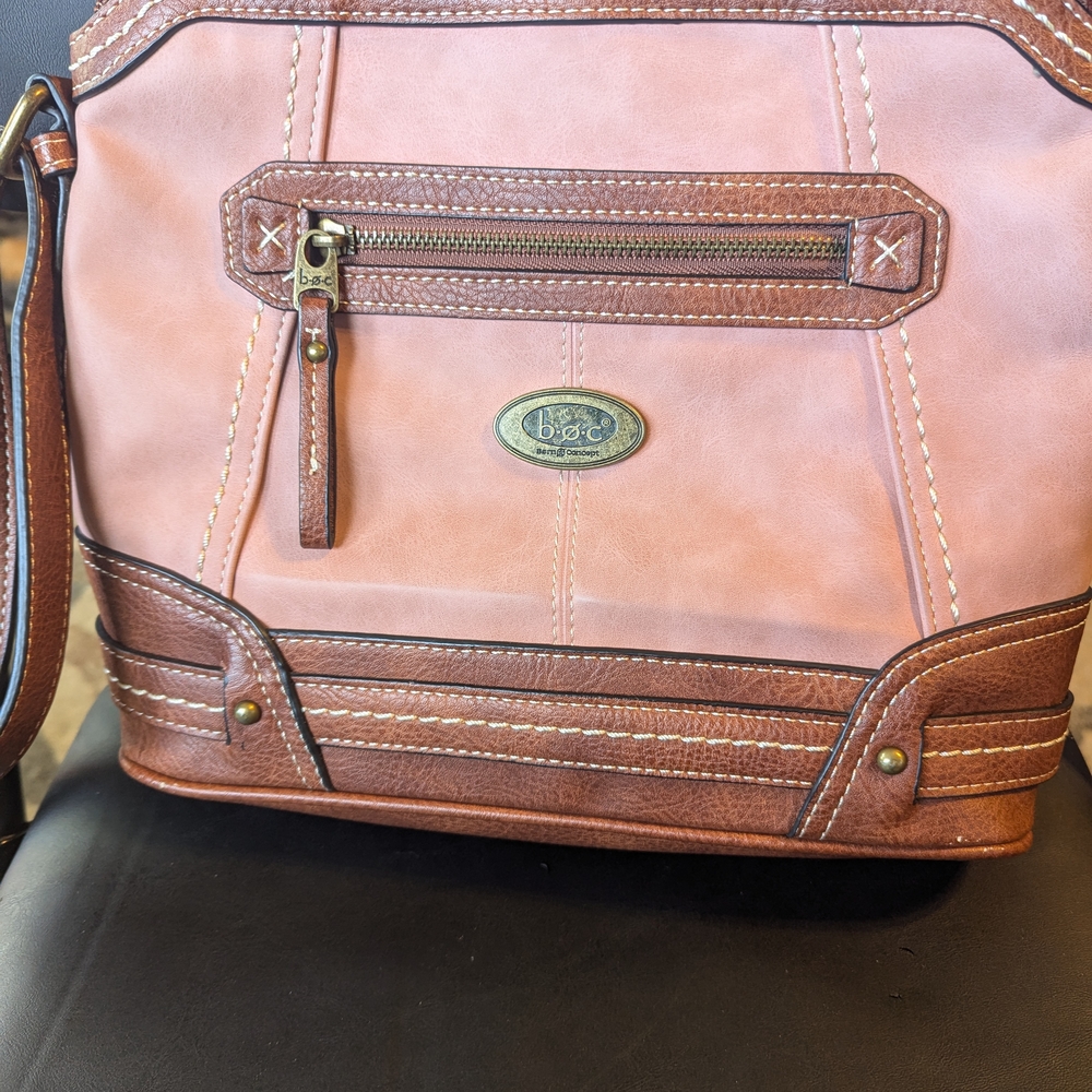 b.o.c Pink and Brown Handbag
